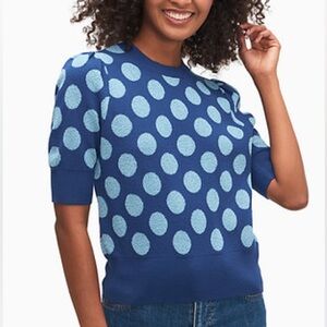 KS Blue Polka Dot Sweater 💙